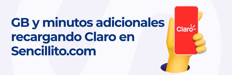 saldo adicional en recargas online Claro en sencillito